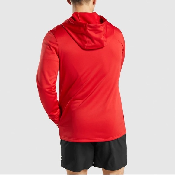 Gym Shark Men’s Arrival Zip Up Hoodie, Small, Red - Picture 3 of 9
